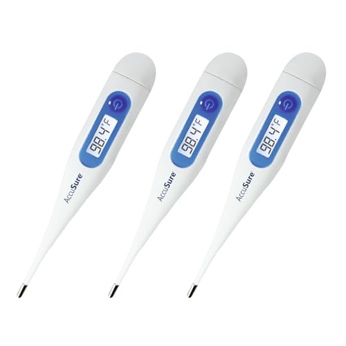 Image of AccuSure Mercury-Free Digital Thermometer With Transparent Storage Case (White 1)
