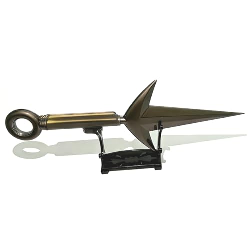 FAYAIALO 9 inches Minato Kunai Uzumaki kakashi Namikaze kunai Metal Ninja Cosplay Model Keychain (Silver)
