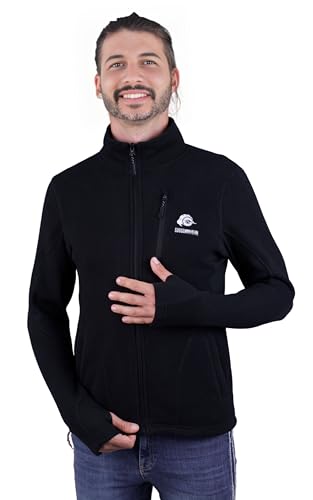 GUGGEN Mountain Herren Fusion Fleeced Fleecejacke, Ideal für Wandern und...