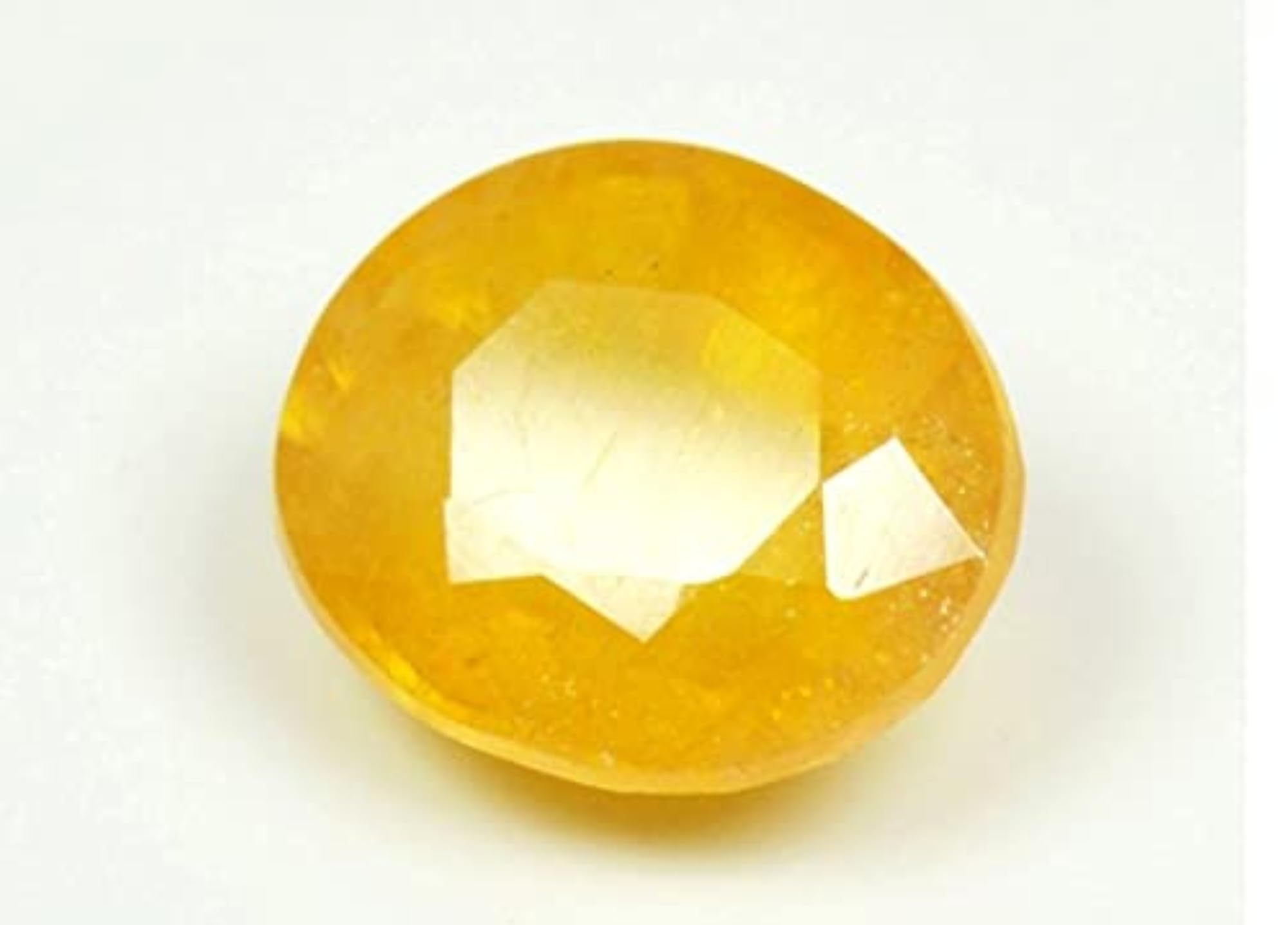 Certified Yellow Sapphire Pukhraj Stone Natural Gemstone