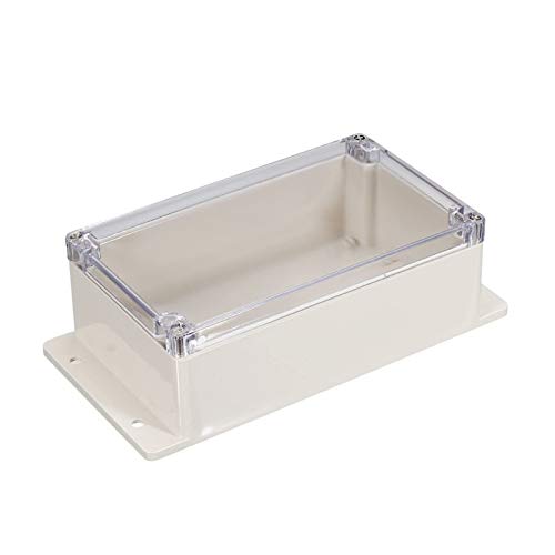 Wasserdicht Abzweigdose, ABS Elektrische Projektbox Gehäuse Instrumentenkoffer DIY für elektronische Projekte, Netzteile Grau/Transparent Cover