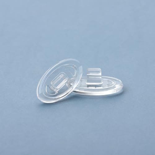 Image of Acefrog 4 Pairs Upgraded Nose Pads for Oakley Whisker, WireTap, Half Wire 2.0, Crosshair 2.0, Square Wire 3.0; for Maui Jim Eyeglass Sunglass, Push-in Nose Piece Replacement, Anti-Slip, Clear