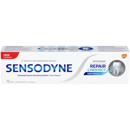 Sensodyne with Novamin, Whitening, Repair & Protect 75mL (Canadian)