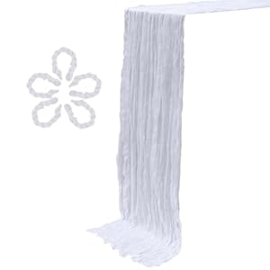 White Cheesecloth Table Runner 10FT 5Packs Gauze Table Runner 120 x 35 for Wedding Easter Thanksgiving Christmas Holiday Table Decorations