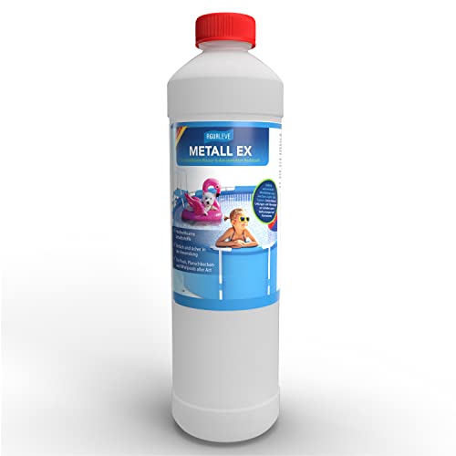 AGUALEVE® Metall Ex 1 Ltr. | entfernt und verhindert Metall- und Kalkablagerungen | für Pools, Whirlpools und Planschbecken jeder Art | Markenqualität Made in Germany | Einfache und sichere Anwendung