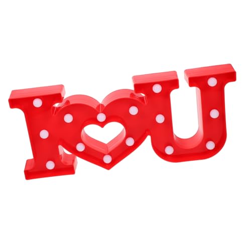 Cabilock LED Letter Design Light Unique Romantic Valentine Day Decor for Home Party and Wedding Craftsmanship for Joyful Atmosphere Lightweight and Portable