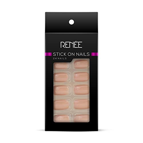 RENEE Stick On Nails BN 02| 24 Reusable Artificial Fake Nail Set| Lightweight & Long Lasting| Easy To Use| Quick Fix For Festivals & Special Occasions - Image 4