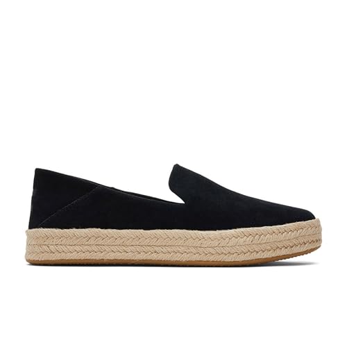 Image of TOMS Women's Carolina Slip-on Espadrille, Leather Upper