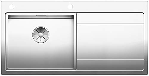 Blanco 521659 DIVON II 5 S-If Évier de Cuisine en Acier Inoxydable, Edelstahl, Meuble Bas 50 cm