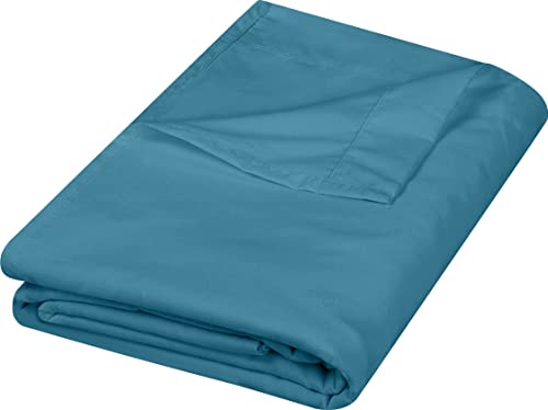 Utopia Bedding Flat Sheet - 1 Pack (Queen, Denim Blue) - Soft Brushed Microfiber Fabric - Shrinkage & Fade Resistant Top Sheet - Easy Care Bed Sheet