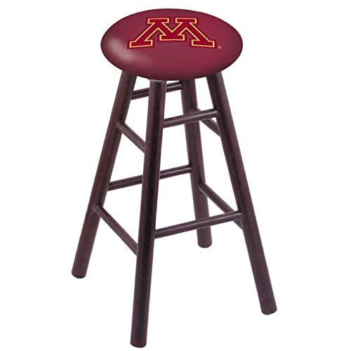 Holland Bar Stool Co. Oak Extra Tall Bar Stool in Dark Cherry Finish with Minnesota Seat by The
