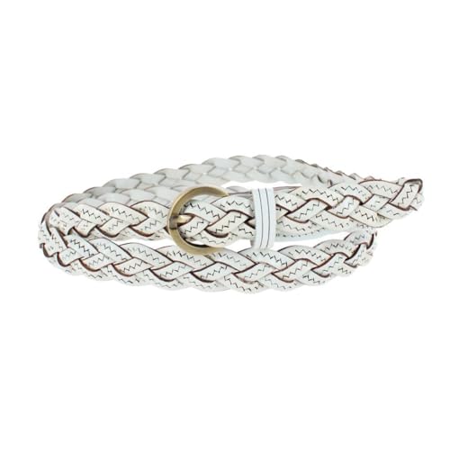 Women's Leather Braided Skinny Casual Belt