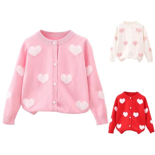 Kids Girls Toddler Rainbow Long Sleeve Cardigan Uniform Open Front Knit Sweaters Button Coats Fall Winter Clothes