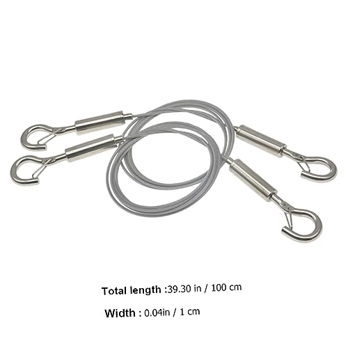 Image of 2pcs Heavy Duty Stainless Steel Wire Hangers Kit for Picture Hanging Tie Wire Hooks Easy Installation