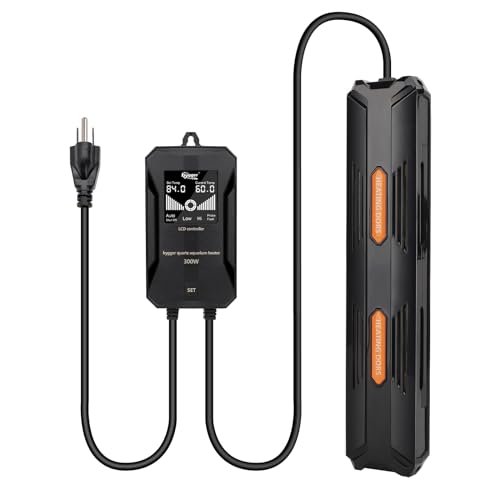 hygger Aquarium Heater, 100W/200W/300W/500W/800W Submersible Fish Tank Heater with Over-Temperature...