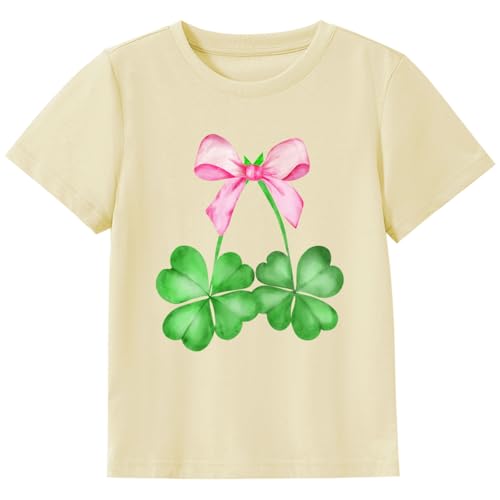 Image of Kids St Patricks Day Shirt Irish Shamrocks Graphic T-Shirt Shamrock Paddy's Day Tees Tops 2-7 Years