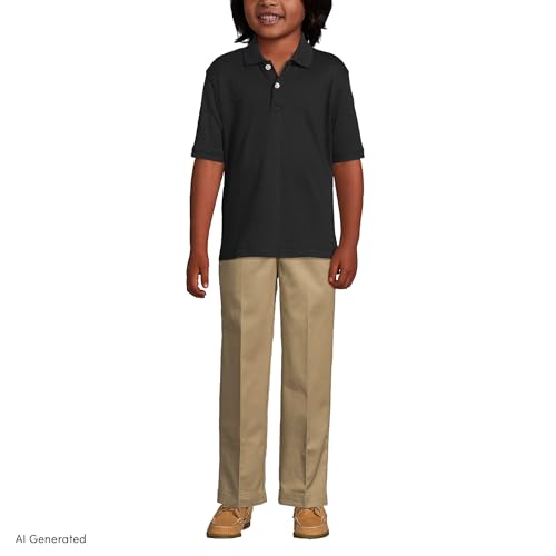 Image of Lands' End School Uniform Kids Short Sleeve Interlock Polo Shirt