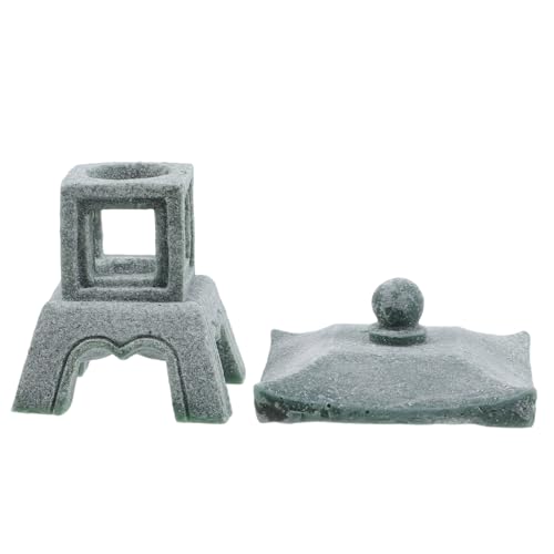 GETAJGHSD Adornos De Paisajismo con Lámpara De Piedra. Cifra Decoración De Estatuas De Ranas De Jardín Decoración Solar del Jardín Ranas En Miniatura Minifiguras Peculiar Grey Arenisca Verde