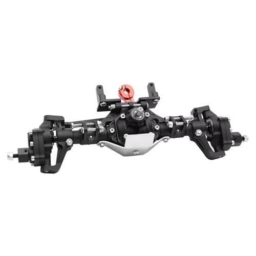 Essieux avant arrière RC en aluminium CNC noir pour Axial SCX10 II 90046 1/10 - 2