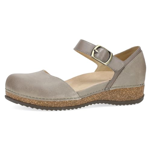 Image of Dansko Mae Mary Jane for Women - Dual-Density Cork /EVA Midsole and Lightweight Rubber Outsole Provide Durable and Comfortable Ride on Patented Stapled Construction