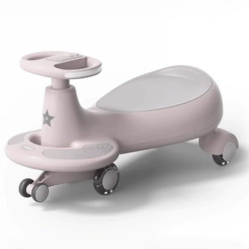coche twist con coche Wiggle para niños, juguete de tenedor, rueda silenciosa, sonido y luz, modelo musical, para niños 3 años y más coche (Pink)