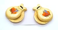 Natürliche Kastagnetten für Erwachsene. Kastagnetten, natürliche Kastagnetten, spanische Kastagnetten, traditionelle spanische Farben, Spanien, Souvenir, Geschenk, Percussion