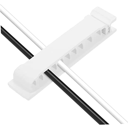 MERRYHAPY 4 piezas Clips de Gestión de Cables USB Organizador de Cables para Escritorio Fácil de Usar Soporte de Cables Ordena Cables en Casa Oficina y Estudio Blanco miniatura 5