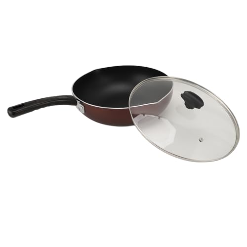 Tomotato Antihaft-Bratpfanne mit Deckel, Gusseisen Pfanne mit abriebfester Beschichtung, hitzebeständigem Griff aus Holz-Komposit, gleichmäßige Wärmeverteilung für effizientes Koch (Stil 1) 9 Tomotato Antihaft-Bratpfanne mit Deckel, Gusseisen Pfanne mit abriebfester Beschichtung, hitzebeständigem Griff aus Holz-Komposit, gleichmäßige Wärmeverteilung für effizientes Koch (Stil 1)