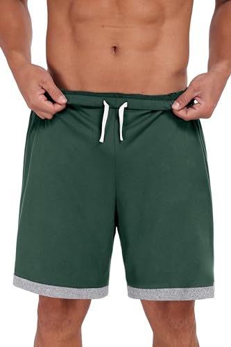 Image of Mens Pajamas Set Lightweight Summer Pjs Sleepwear Soft Comfy Short Sleeve Loungewear With Pocket (S-4X)