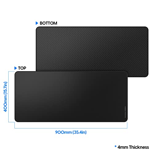 Image of Pulsar - Parabrake XXL Esports Level Premium Gaming Mouse Pad v2 - Braking Slow Speed Pad Stitched Edge Superfine Microfiber 35 x 16in (XXL, Black)