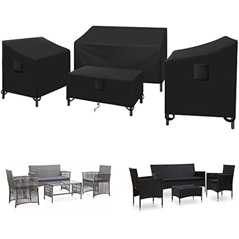 Kovshuiwe 4-Piece Patio Furniture Covers Cover