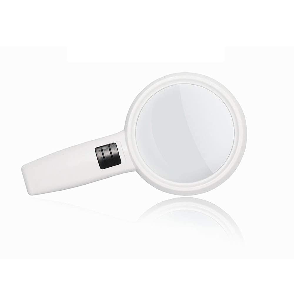 asdchZen Magnifying Glass,Led Illuminated Magnifier With 30X Magnification Lightweight Handheld Magnifying Glass,For Reading Inspection Hobbies,With A Lens Cloth Bag Magni
