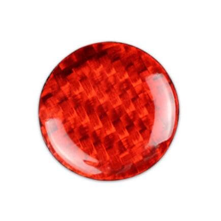 Image of Car Multimedia Audio knob Carbon Fiber Decal Decorative Accessories Compatible with Cadillac XT4 XT5 CT4 CT5 CT6 (red)