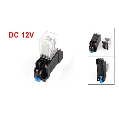 Relé de potencia HH52P DC 12V con conmutación doble DPDT estable 2