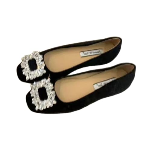 Ballet Slip On Flats Suede Comfortable Walking Shoes for Women Classic Minimalist Work Office Casual Everyday Outfits