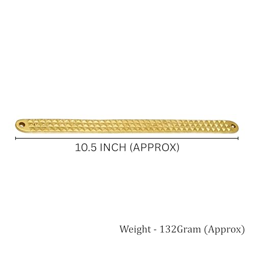 Image of Brass 108 Pyramid Strip |Size- 10.5Inch |Weight of 1 Pyramid Strip- 132gm Approx |Vastu Remedy Tool | Strip with Pyramid Design for Correcting Corner | Home & Spritual Decor | Pack of 3