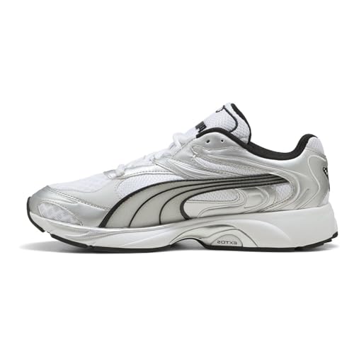 PUMA Mens Extos Millenium Metallic Lace Up Sneakers Shoes Casual - Silver, White3