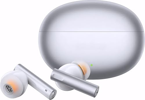 Image of [Original] Buds for Realme Air 6 Buds | 50dB Active Noise Cancellation, Hi-Res LHDC Audio,12.4mm Dynamic Bass Driver,6 Mic Clear Voice Calls, 51,IP55 Waterproof,TWS for Apple & Android (Flame Silver)