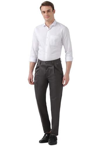 Image of Peter England Men's Regular Fit Mid Rise Pants