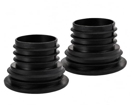 Image of Drain Pipe Seal Hose Silicone Plug,Silicone Sealing Plug Kitchen Pipe Sewer Seal Ring Washing Machine Drain Multipurpose Pipe Connector Bathroom Kitchen Laundry (Black)