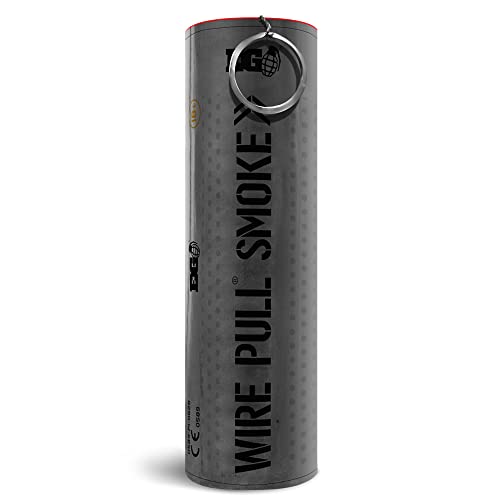 Enola Gaye WP40 Smoke Grenade: Wire Pull® Coloured Smoke Flare Bomb Perfect for Weddings | Gender Reveal | Paintball | Photography | Special Effects (Black)