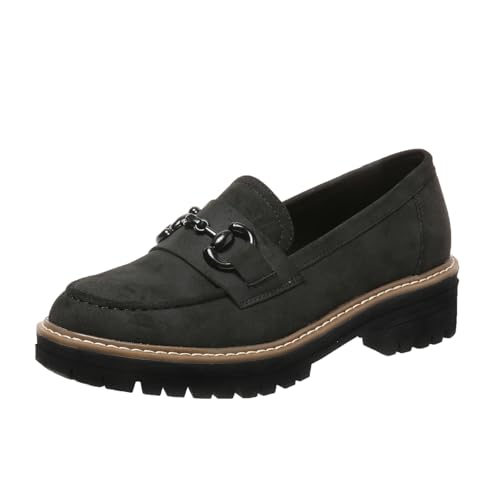 Image of Bandkos Womens Penny Platform Loafers-Fashion Suede Platform Chunky Slip On Dress Shoes Business Lug Sole Loafers US Size 5-12