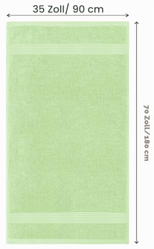 Utopia Towels - 2er Großes Badetuch mit Aufhänger, Salbeigrün – Ansicht 2