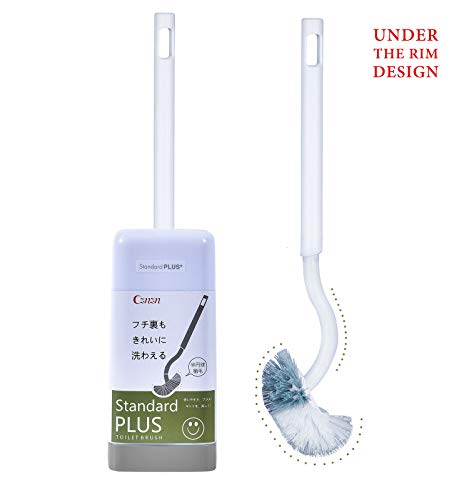 KLLEYNA Toilet Bowl Brush with Holder Curved Design for Deep Cleaning Under the