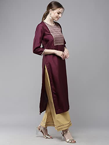 Image of INDO ERA Women's Cotton Straight Fit Straight Kurta