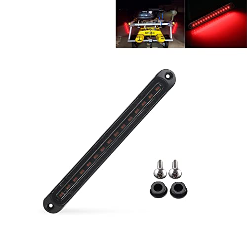 JinXiu - 10 pouces 30 LED feu arrière de remorque feu de freinage direction troisième frein ID barre lumineuse étanche Cover