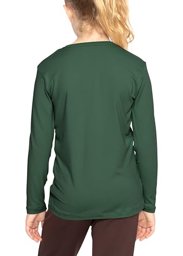 Image of Shirts for Girls Long Sleeve Crew Neck Top, Hoodie or 3 /4 Sleeve Soft Stretch Kids Lightweight Size 2-16