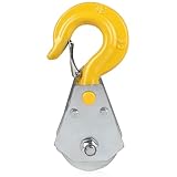 SWAWIS 3T Polea con Cierre Giratorio Bloque de Polea Compatibilidad con cuerda de 17 mm con 2 Cojinetes Gancho Giratorio y Pestillo Rodillo de Cable Acero Resistente para Elevación y Tracción