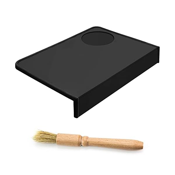 XISUN Tampermatte Tamping Matte Baristas Zubehör Tamping Siebträger Espresso Unterlage für Siebträger Tamper Ablage mit Bürste