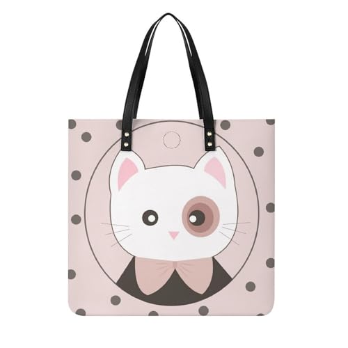 Sac shopping chat rose grand format idéal pour vos voyages et virées citadines
